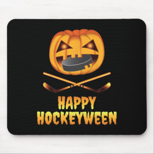 Mousepad Feliz Hockeybetween Hockey Pumpkin Comendo Puck Fu