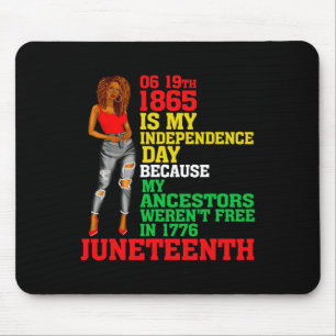 Mousepad Feliz Juneteenth É Meu Dia Da Independência Preto