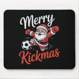 Mousepad Feliz Kickmas Natal Divertido Futebol Natal