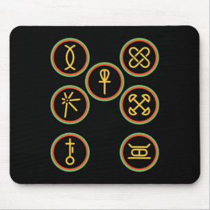 Mousepad Feliz Kwanzaa Kinara-sete Princípios Crachás Kw
