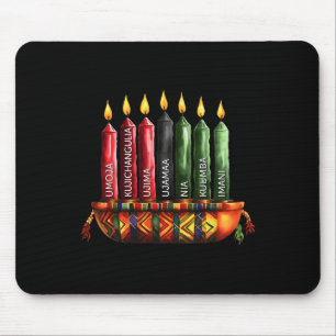 Mousepad Feliz Kwanzaa Kinara Sete Velas Princípios De K