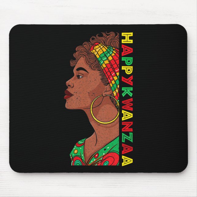 Mousepad Feliz Kwanzaa Sete Princípios Das Mulheres Kwanzaa (Frente)