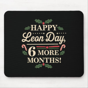 Mousepad Feliz Leon Day Noel Ckwards Engraçado Contagem de