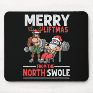 Mousepad Feliz Liftmas Do Peso Dos Papais noeis Musculares