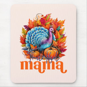 Mousepad Feliz Mama Turquia e Autumn Leaves Foliage