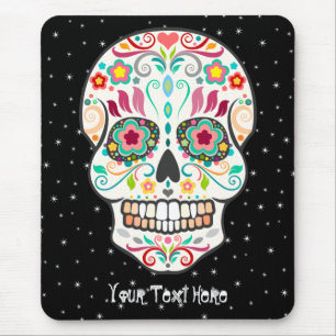 Mousepad Feliz Muertos - crânio feito sob encomenda
