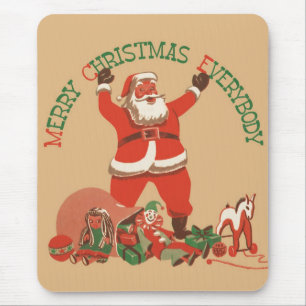 Mousepad Feliz Natal a Todos! Santa Claus Vintage