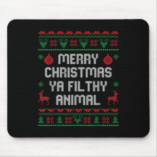 Mousepad Feliz Natal Animal Imundo Ya Xmas Família Pijama