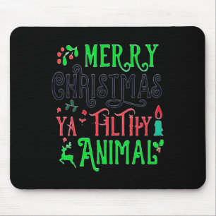 Mousepad Feliz Natal Animal Sujo Ya Xmas Family Pajam