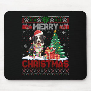 Mousepad Feliz Natal Borda Collie Dog Amadurece Ugly Xmas