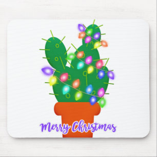 Mousepad feliz natal cactus