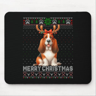 Mousepad Feliz Natal Cão Cachorro Cachorro Passa Feia