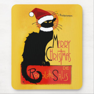 Mousepad Feliz Natal - Chat Noir