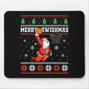 Mousepad Feliz Natal com Basquete Homem de Neve Natal Prese