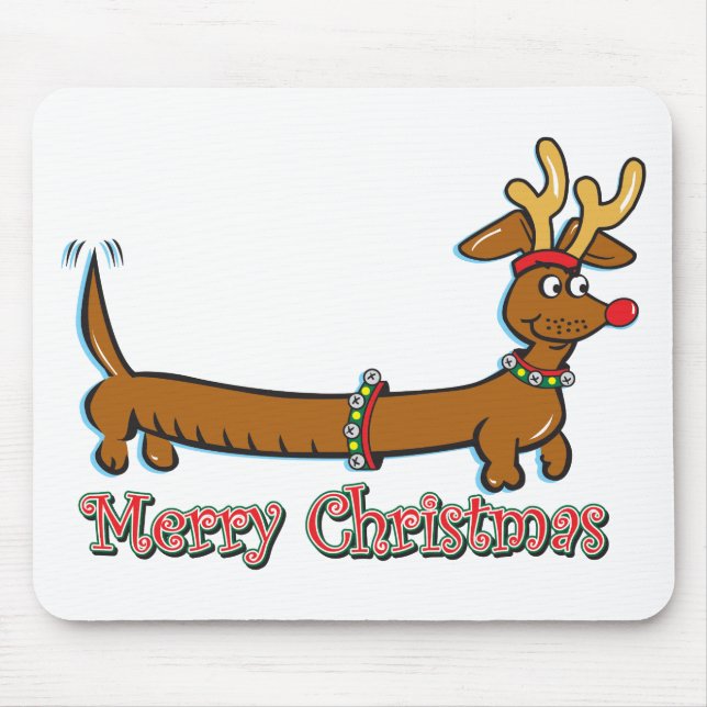 Mousepad Feliz Natal Dachshund (Frente)