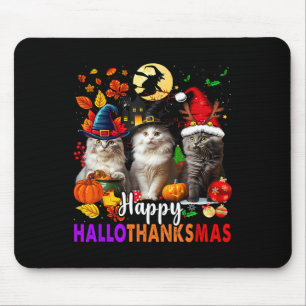 Mousepad Feliz Natal de Ação de Graças de Halloween HalloOb