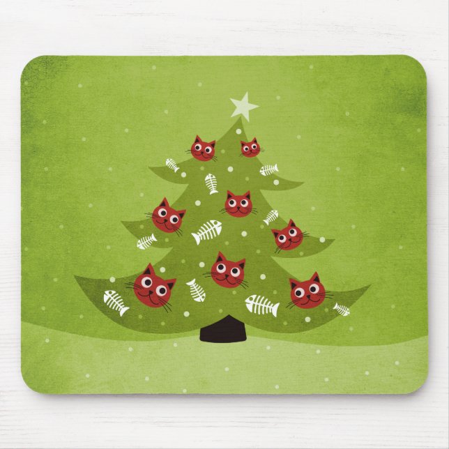 Mousepad Feliz Natal do Gato (Frente)