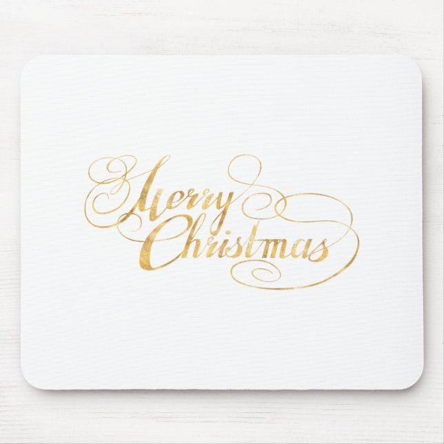 Mousepad Feliz Natal (DOURADO) (Frente)