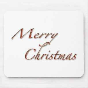 Mousepad Feliz Natal em Texto Vermelho