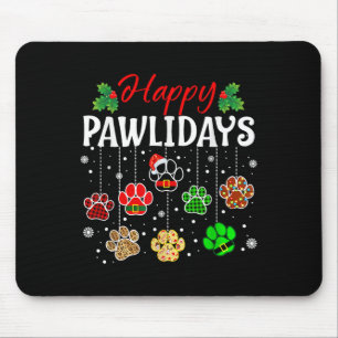 Mousepad Feliz Natal Feliz Cachorros de Natal Engraçados Ca