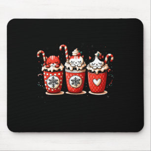 Mousepad Feliz Natal Gatos E Café Merry Xmas Gr
