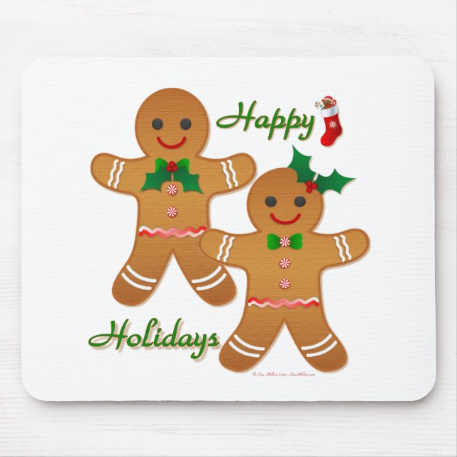 Mousepad Feliz Natal Gingercake Man Boy (Frente)