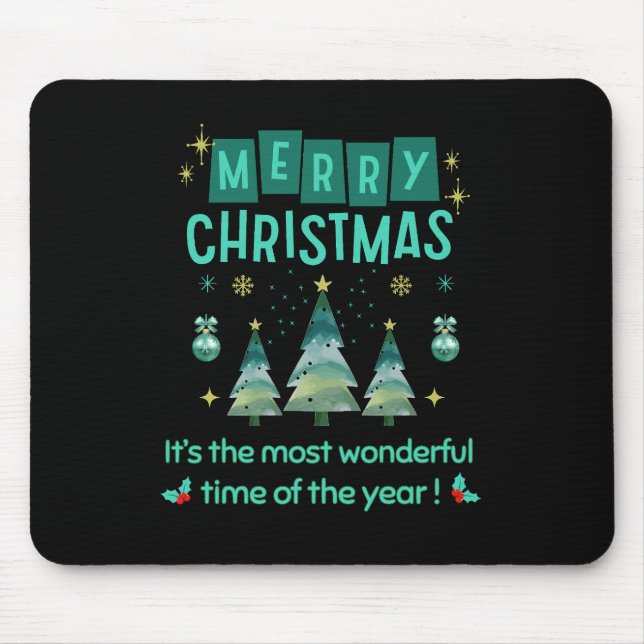 Mousepad Feliz Natal - Hora Maravilhosa do Ano (Frente)