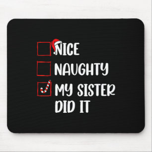 Mousepad Feliz Natal Irmã Bela Fez Isso Família Xmas B