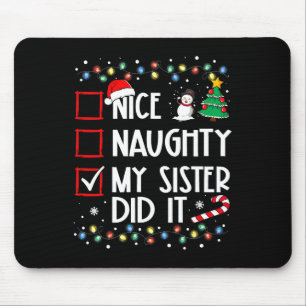 Mousepad Feliz Natal Irmã Bela Fez Isso Família Xmas B