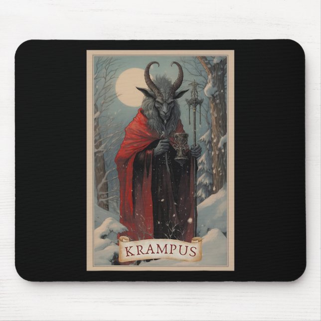 Mousepad Feliz Natal Krampus Xmas Horror Suéter Feio E (Frente)