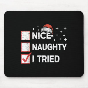 Mousepad Feliz Natal Legal Travesso Eu Tentei Lista De Nata