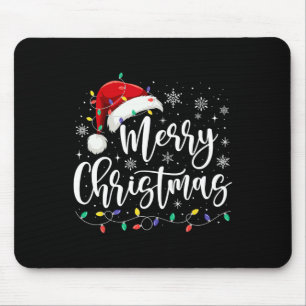 Mousepad Feliz Natal Luz Vermelha Santa Hat Família Xmas M