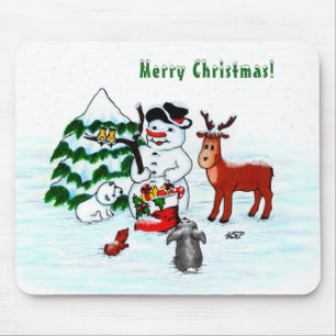 Mousepad Feliz Natal! Neve com Amigos
