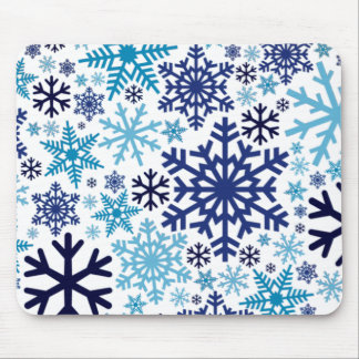 Mousepad Feliz Natal Padrão de Floco de Neve de inverno
