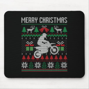 Mousepad Feliz Natal Papais noeis de bicicleta Engraçados C