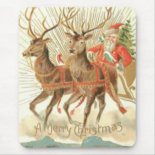 Mousepad Feliz Natal (Papais noeis e sua Reindeer)
