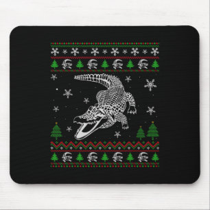 Mousepad Feliz Natal para Alligator Amantes Divertidos Feio