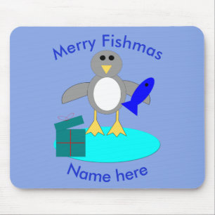 Mousepad Feliz Natal Pinguim-Pinguim