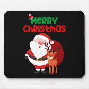 Mousepad Feliz Natal Reindeer Família Xmas 2024 Homens Mulh