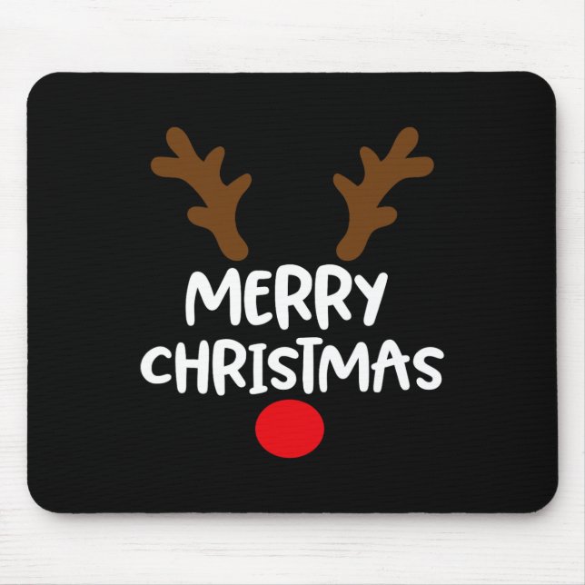 Mousepad Feliz Natal Reindeer Homens de Combinação Familiar (Frente)