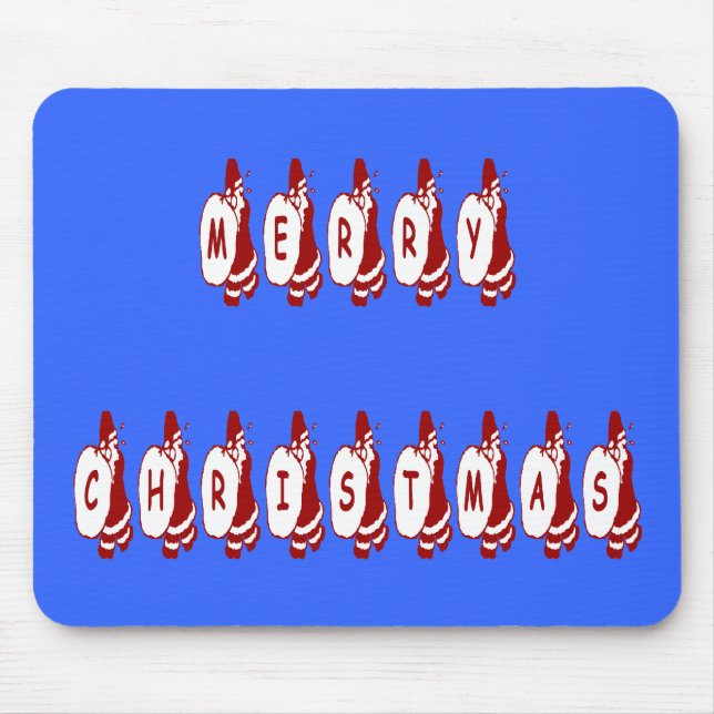 Mousepad Feliz Natal Santa Claus Font (Frente)