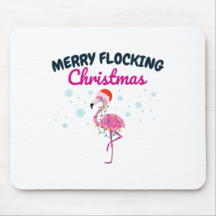 Mousepad Feliz Natal Tropical Flamingo da Flórida
