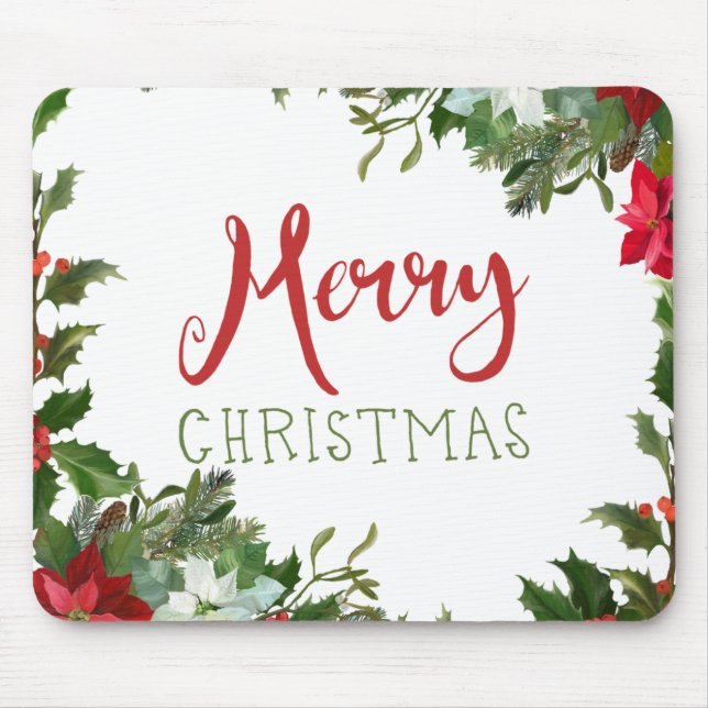 Mousepad Feliz Natal verde (Frente)