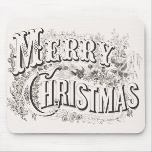 Mousepad Feliz Natal, Vintage Currier & Ives (reprod)