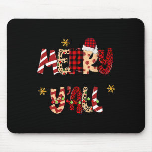 Mousepad Feliz Natal Y'all Natal Xmas Men Women Kid
