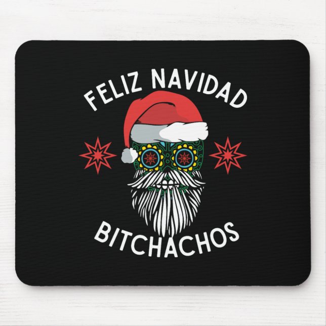 Mousepad Feliz Navidad Achos Engraçado Espanhol Feliz Natal (Frente)