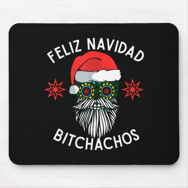 Mousepad Feliz Navidad Achos Funny Spanish Merry Christmas  (Frente)