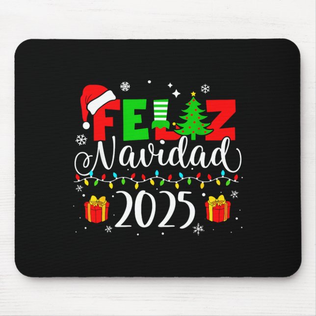 Mousepad Feliz Navidad Matching Family Spanish Christmas Me (Frente)