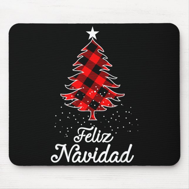 Mousepad Feliz Navidad Shirts Family - Christmas Trees Buff (Frente)