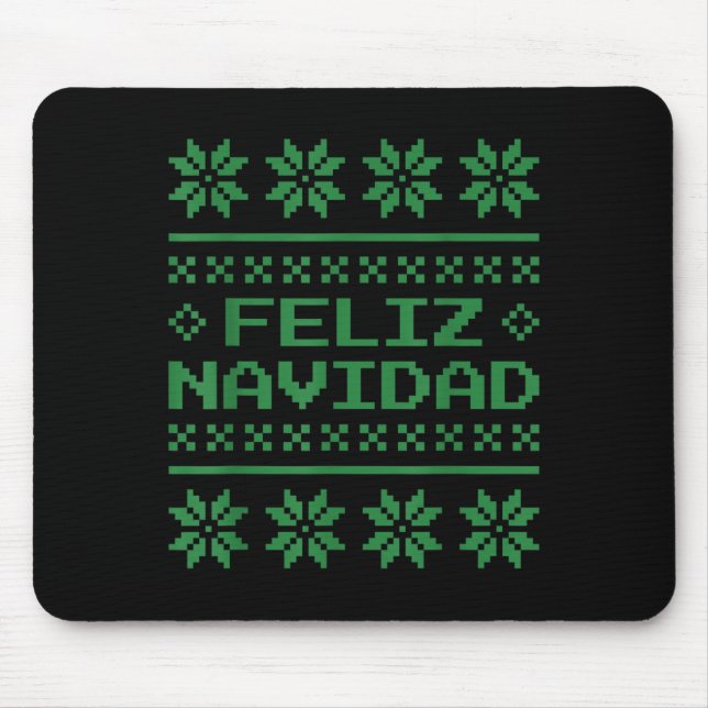 Mousepad Feliz Navidad Xel Patterno S, doce feio de Natal (Frente)